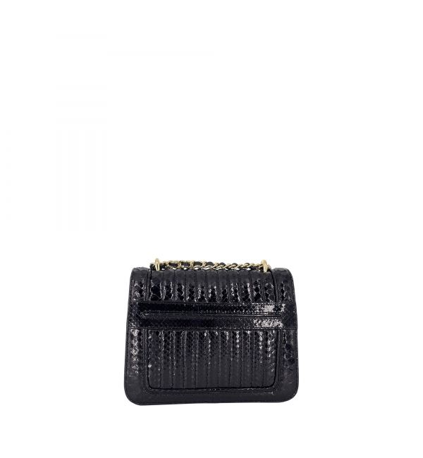 delage Sac Ginette MINI Python Noir