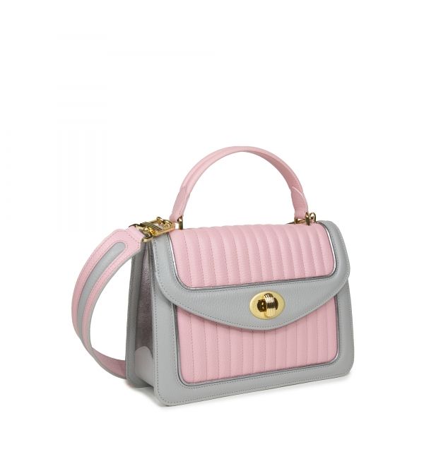 delage Sac Ginette PMA Gris et Rose
