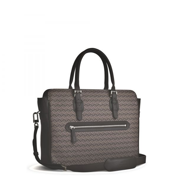 delage Porte documents Dandy MM toile enduite Marron