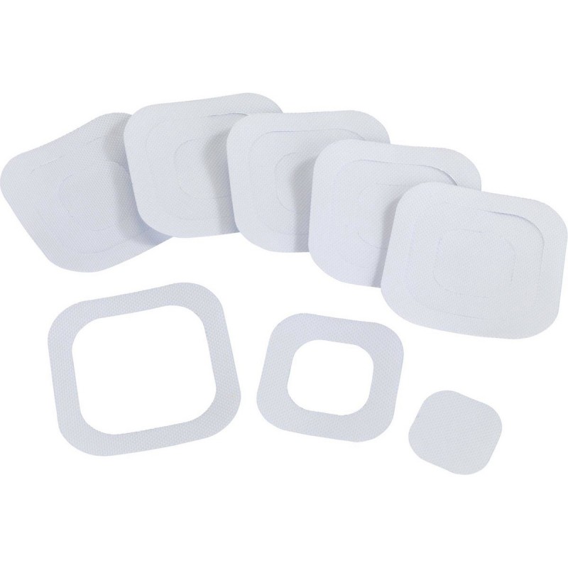 Dema 6 Carrés Anti-dérapant 10x10 5 Cm WENKO Square Blanc