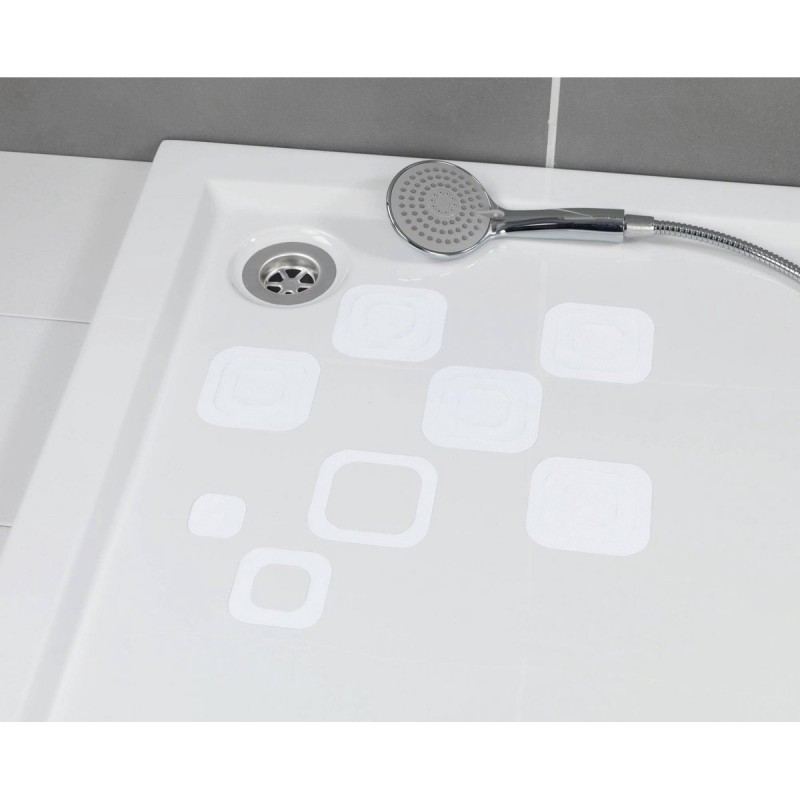 dema 6 carrés anti-dérapant 10x10 5 cm WENKO Square blanc