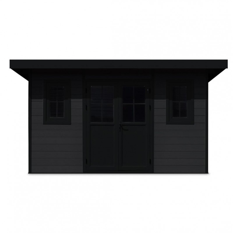 Dema Abri En Bois Composite Firenze 4 Gris Foncé Ou Teck + Anthracite 386x292cm