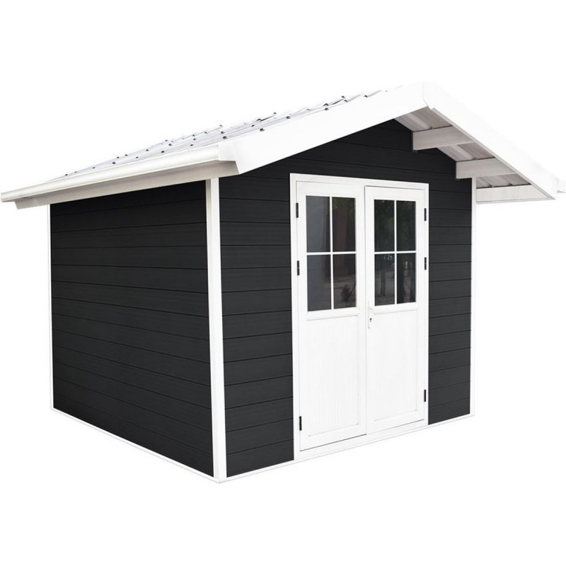 Dema Abri En Bois Composite Lucca 1 Gris Foncé Ou Gris Clair 279x279cm