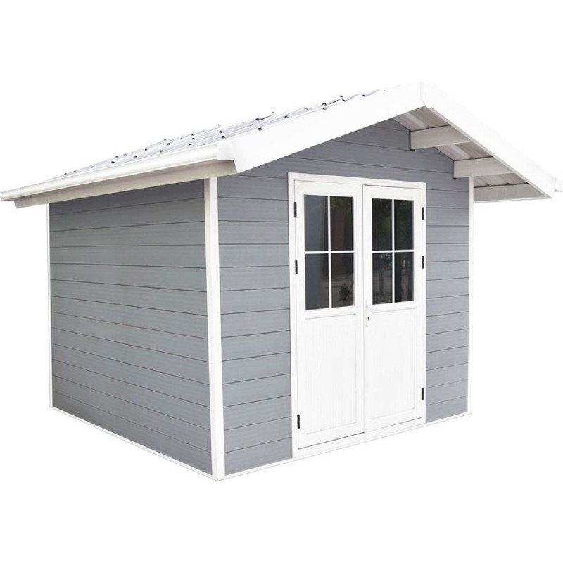 Dema Abri En Bois Composite Lucca 1 Gris Foncé Ou Gris Clair 279x279cm