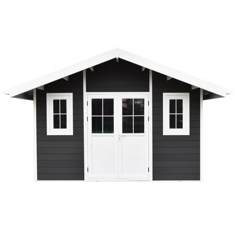 Dema Abri En Bois Composite Lucca 2 Gris Foncé Ou Gris Clair 384x279cm