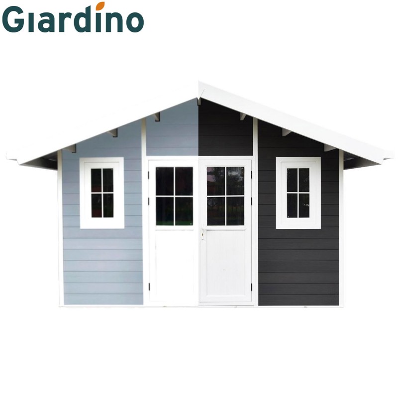 dema Abri en bois composite Lucca 2 gris foncé ou gris clair 384x279cm