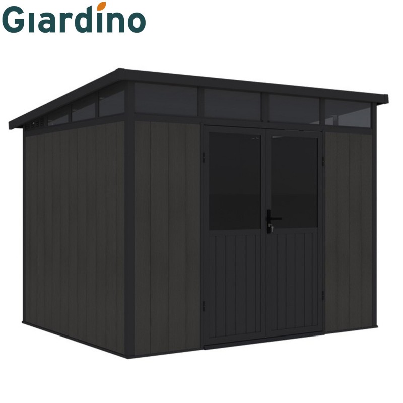 dema Abri en bois composite Prato 1 gris foncé 280x212 cm