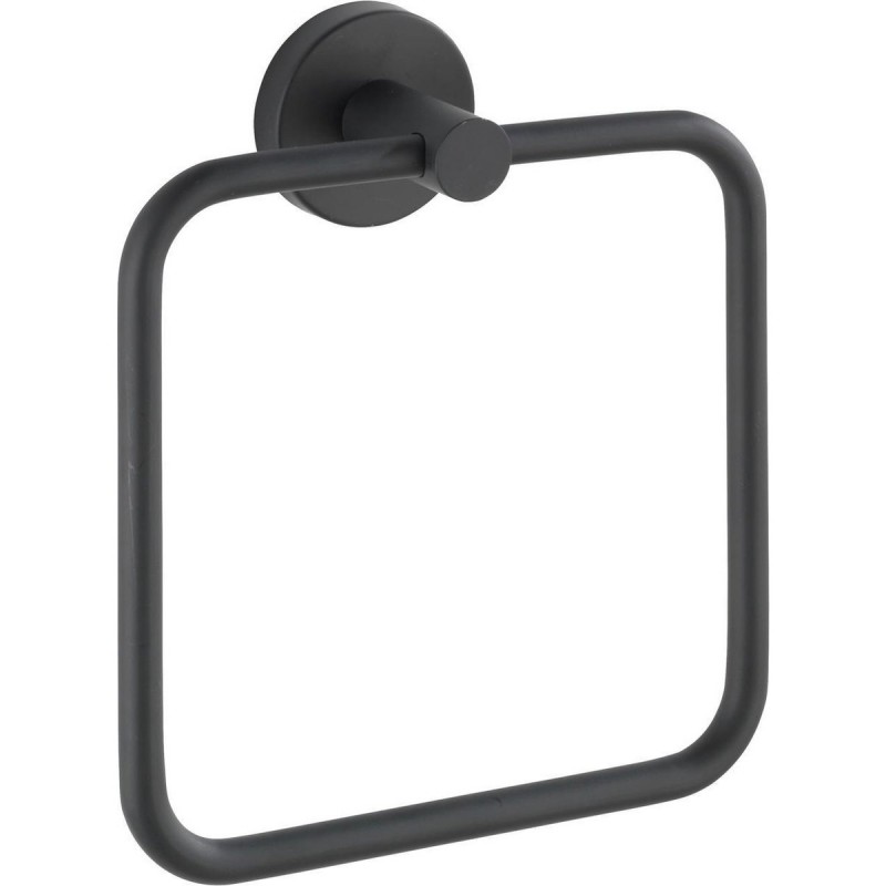 dema Anneau porte serviette WENKO Uno Bosio noir 16x18cm