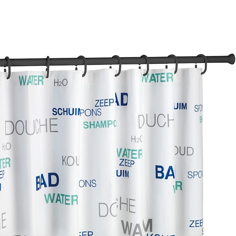 dema Barre de douche télescopique 110-185cm noir 20mm
