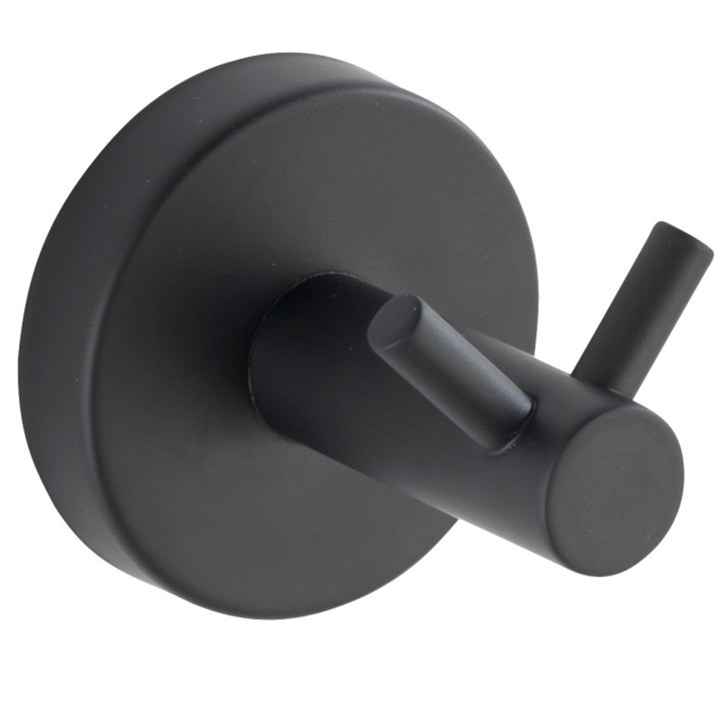 dema Crochet double salle de bain/WC WENKO Uno Bosio noir 5 5cm