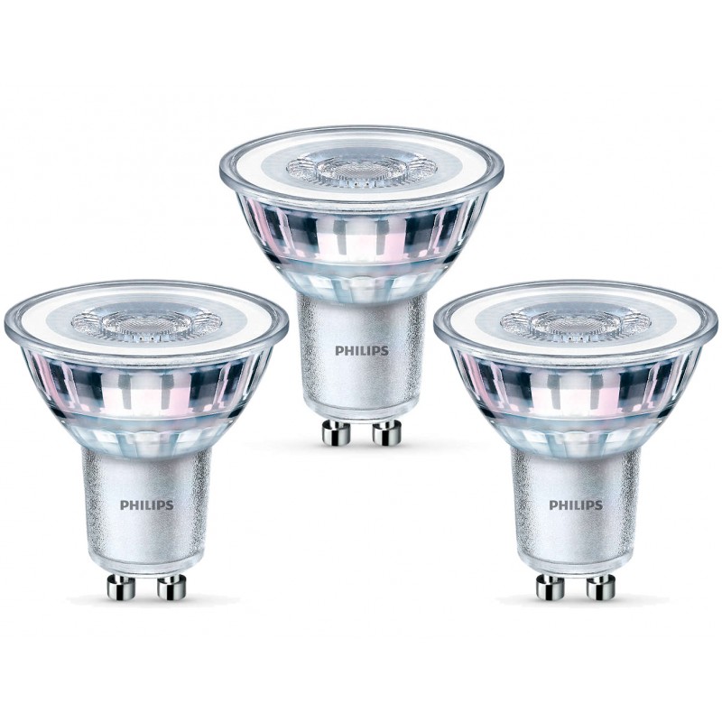 Dema 3 Ampoules GU10 PHILIPS LED Classic ~35W WW