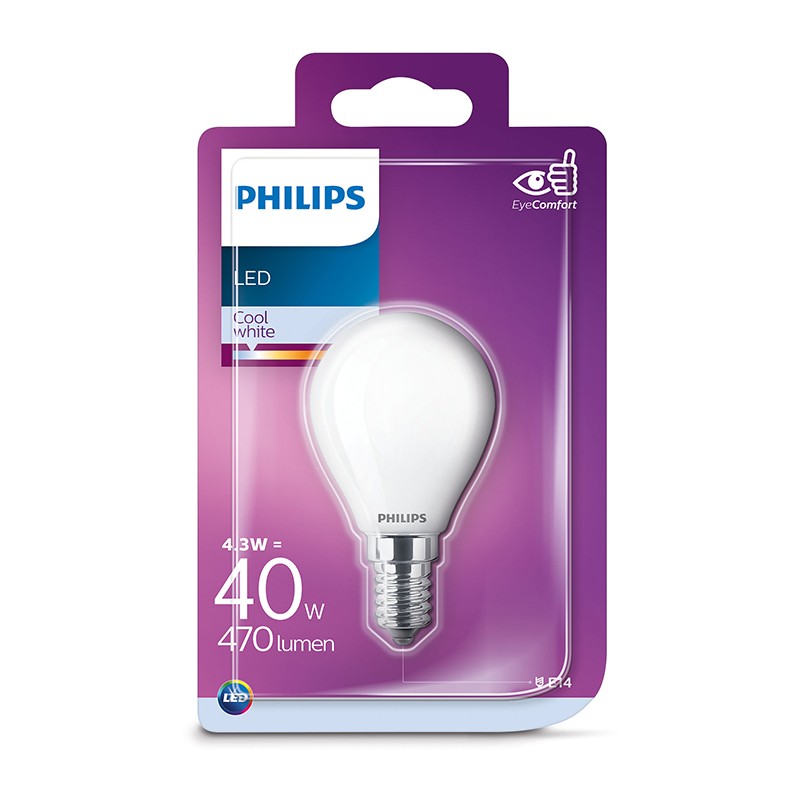 Dema Ampoule Boule LED PHILIPS Mate E14 ~40W CW