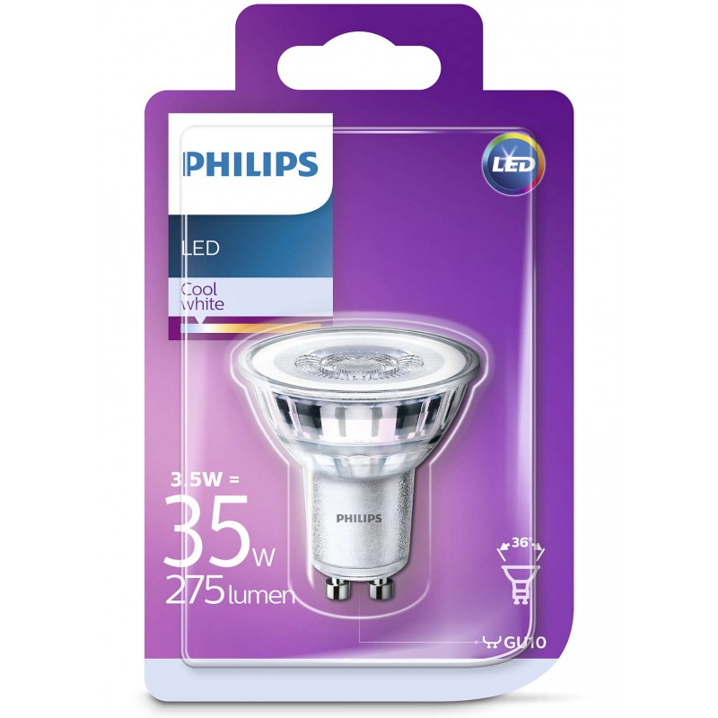 Dema Ampoule GU10 LED PHILIPS Verre ~35W CW