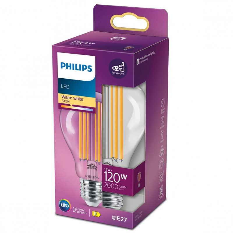 Dema Ampoules Poire Claire E27 LED PHILIPS ~120W ND