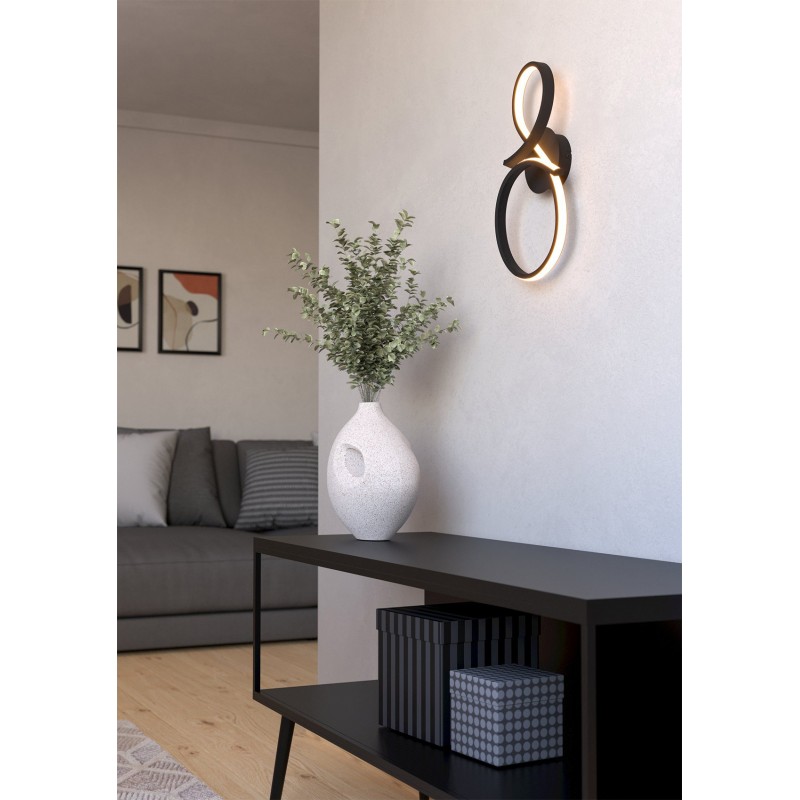 Dema Applique Murale LED SERPINS Noir/blanc