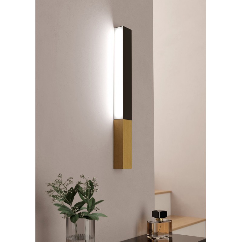 Dema Applique Murale LED TUDONS Noir/bois