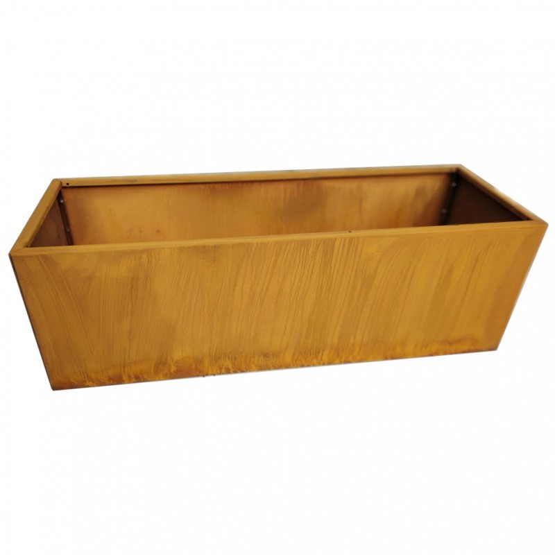 dema Bac à fleurs acier corten 40x120xH.40cm