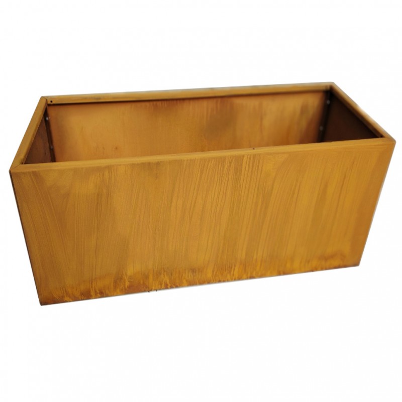 dema Bac à fleurs acier corten 50x100xH.50cm