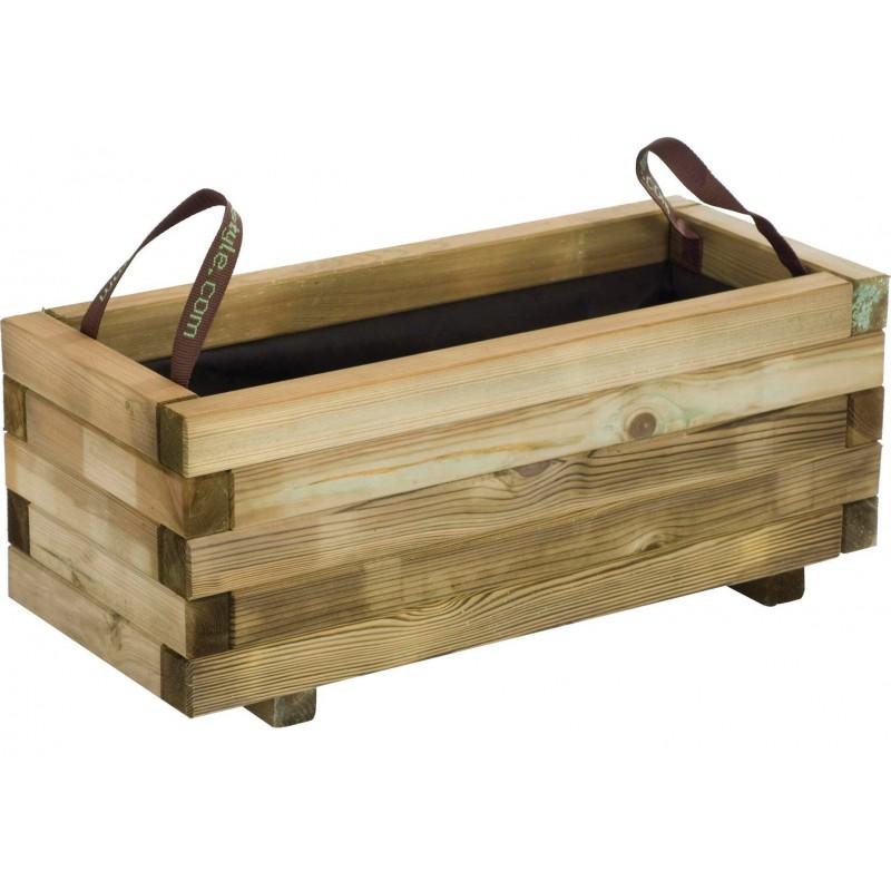 dema Bac à fleurs pin traité 70x30xH.28cm