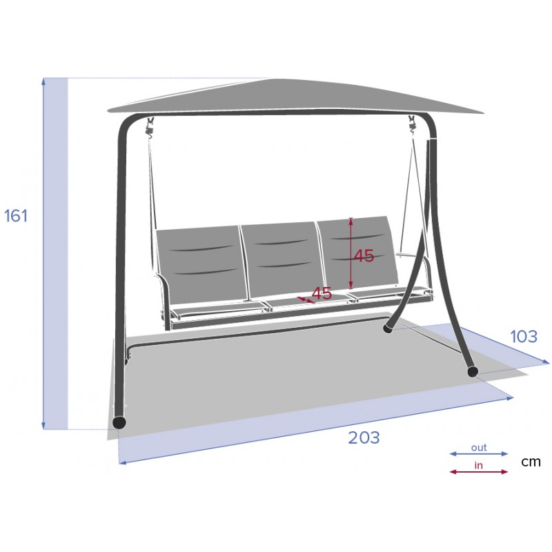 Dema Balancelle 3 Places BIARRITZ