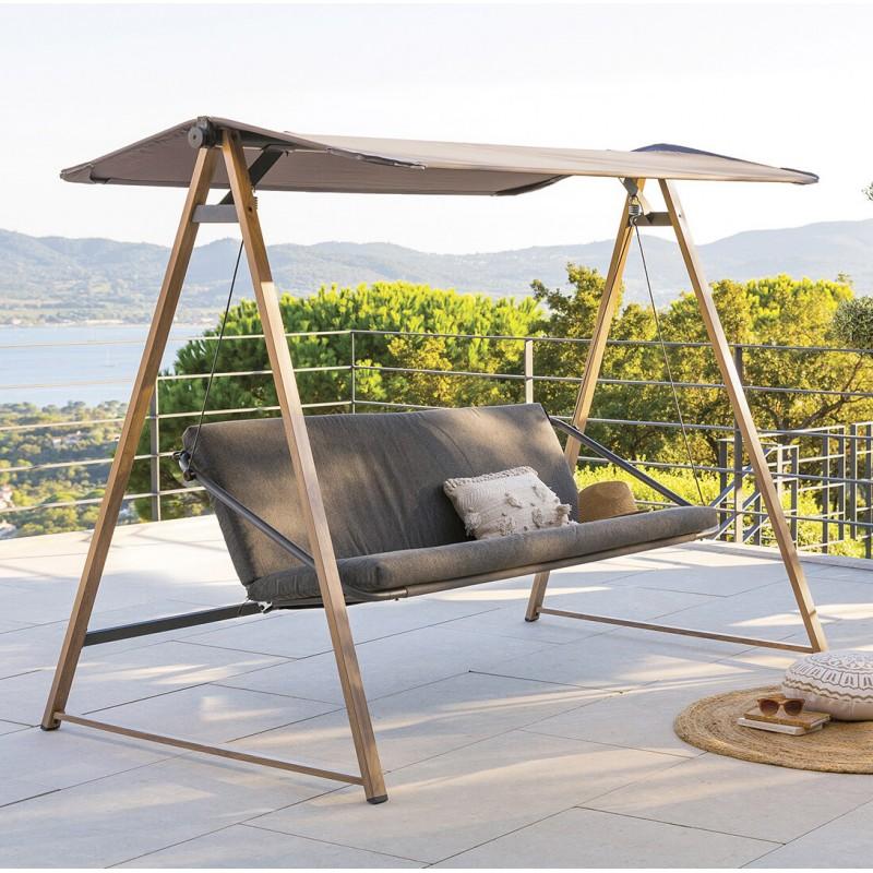 dema Balancelle 3 places UZES décor bois