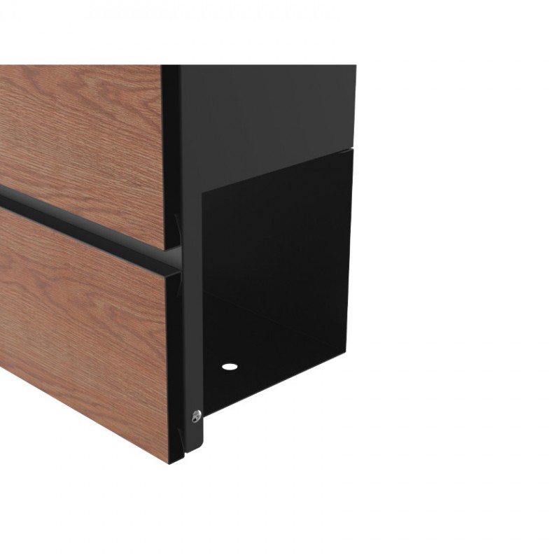 Dema Boîte Aux Lettres CANNES Noir/bois 41x37x13cm