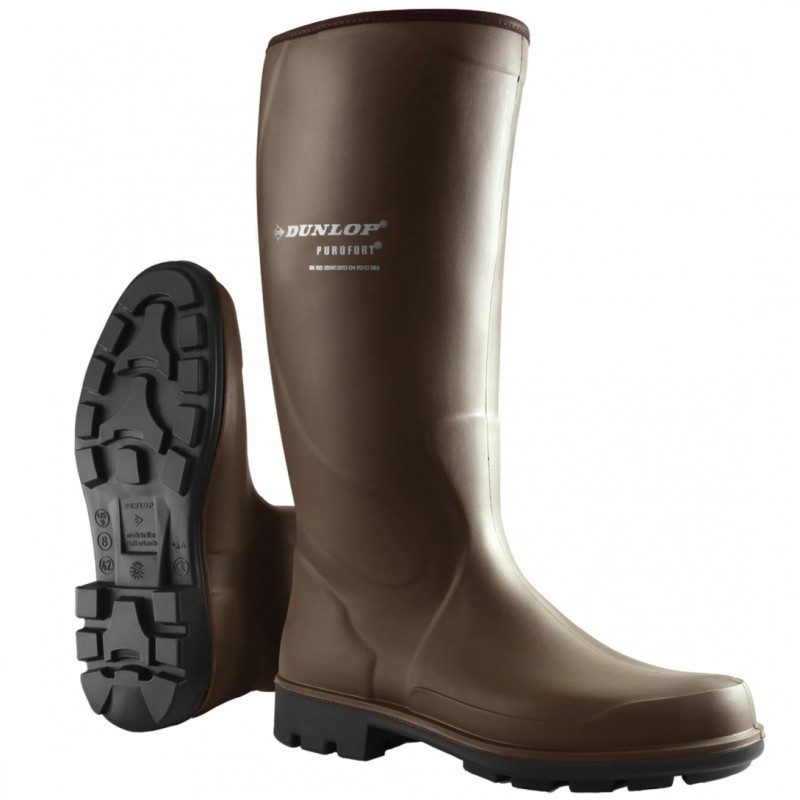 dema Botte PVC Dunlop Terroir Pro brun foncé