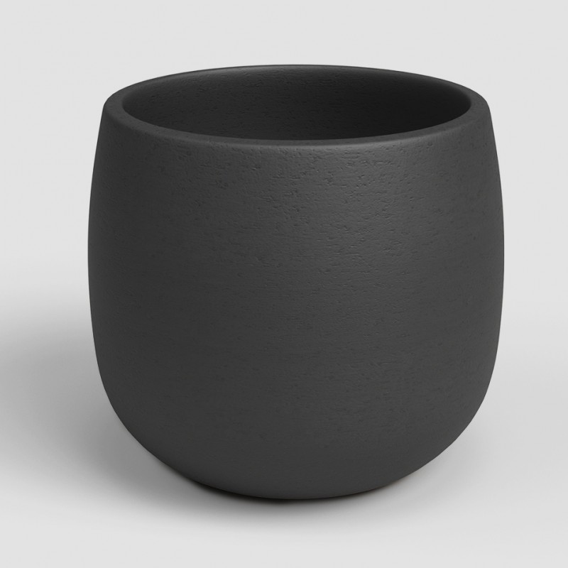 dema Cache-pot rond céramique HEMERA 20 anthracite