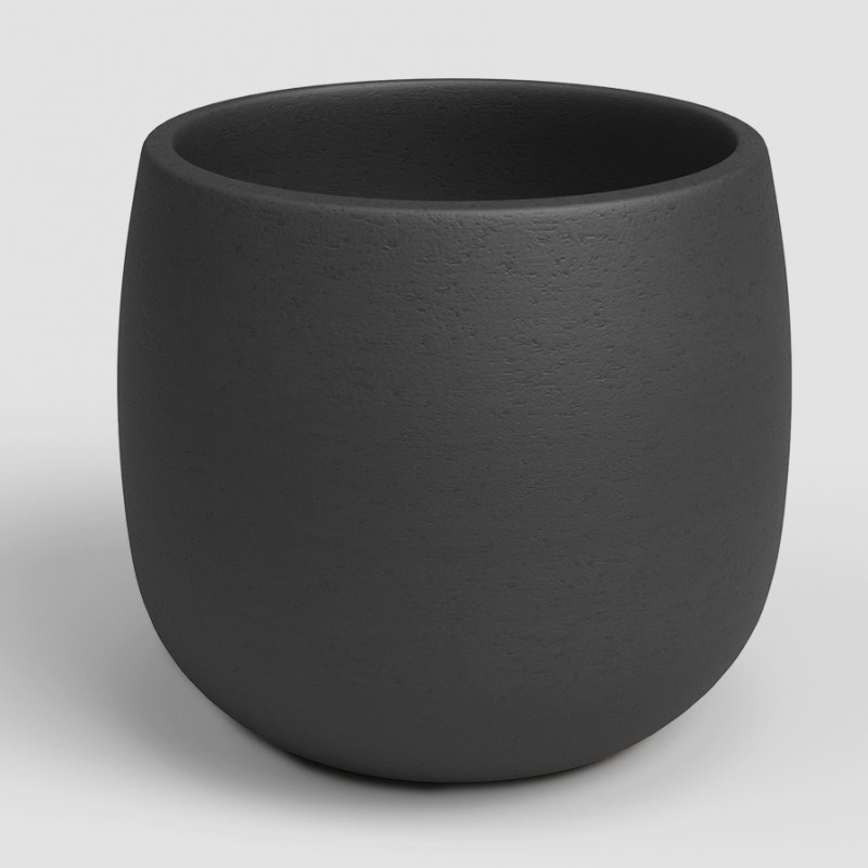 dema Cache-pot rond céramique HEMERA 29 anthracite