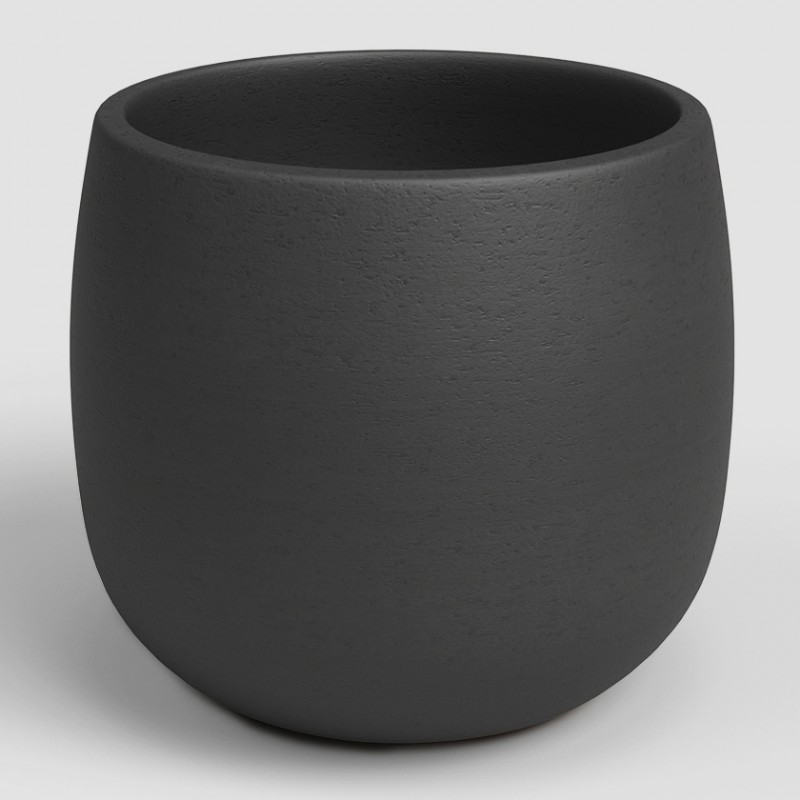 dema Cache-pot rond céramique HEMERA 33 anthracite