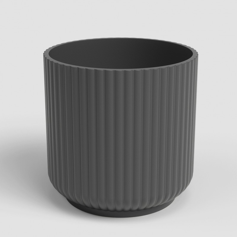 dema Cache-pot rond céramique LUNA 21 anthracite