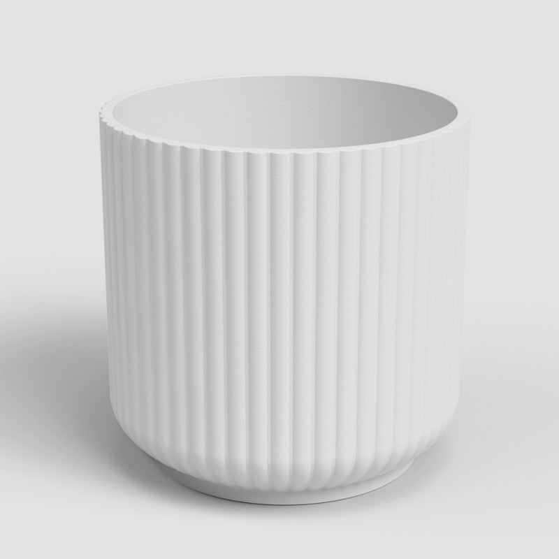 dema Cache-pot rond céramique LUNA 21 blanc