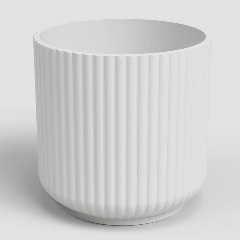 dema Cache-pot rond céramique LUNA 25 blanc