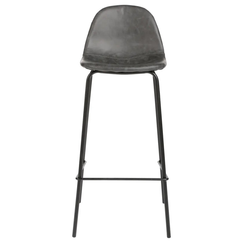Dema Chaise De Bar Simili Gris Nelson