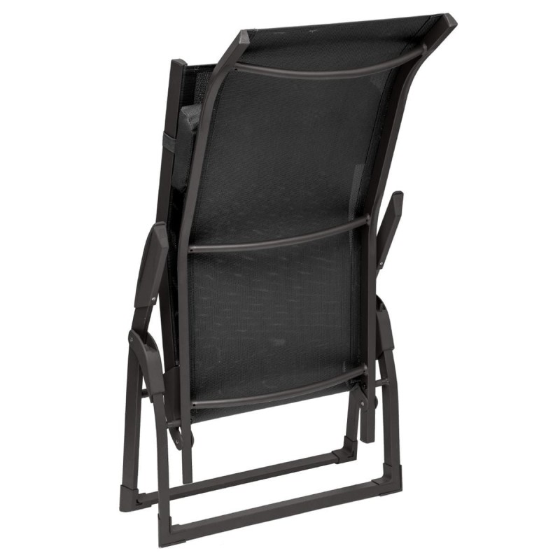 Dema Chaise Longue Alu MARBELLA Toile Grise