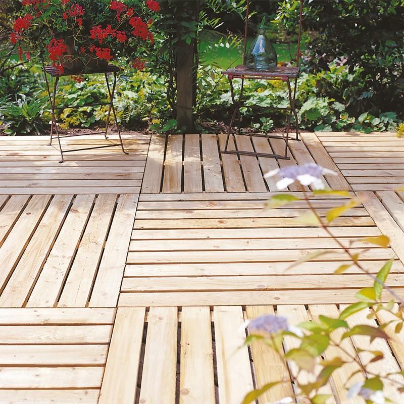 Dema Dalle En Pin Traité 100x100cm