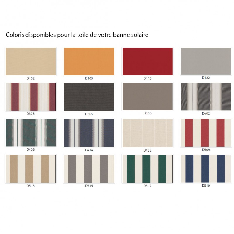 Dema DOMASOL Banne Solaire Primo Largeur 400cm