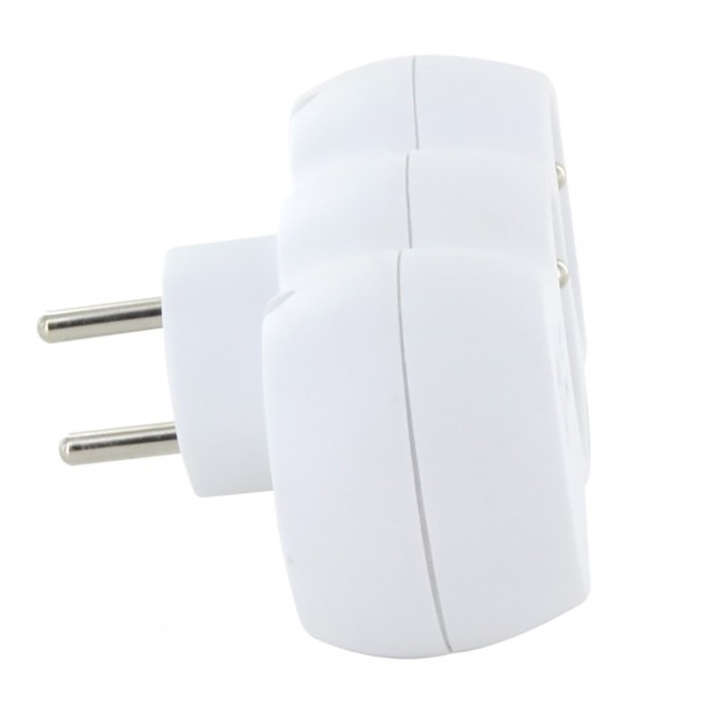 Dema Domino 2P 16A +USB / USB C Blanc