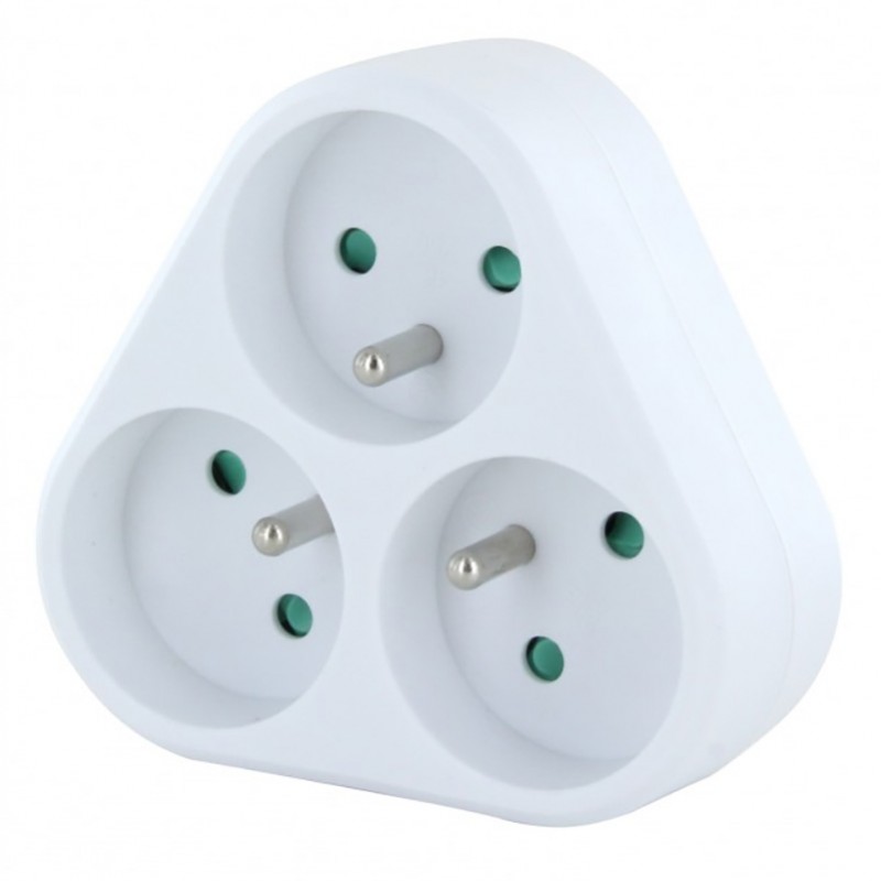 dema Domino triangulaire 3 P16A blanc