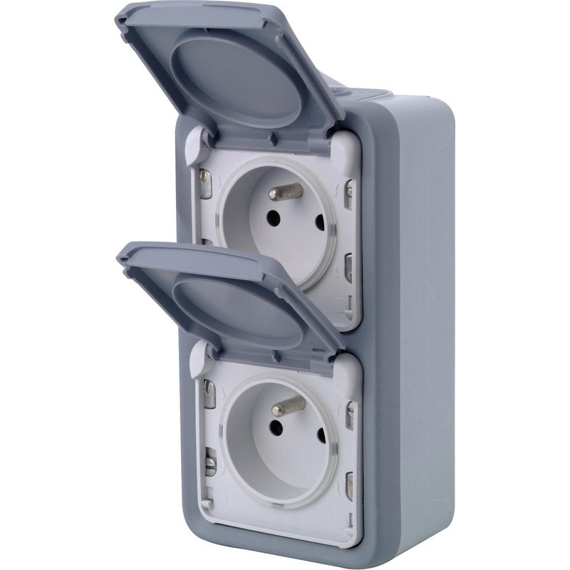 dema Double prise verticale LEGRAND Plexo