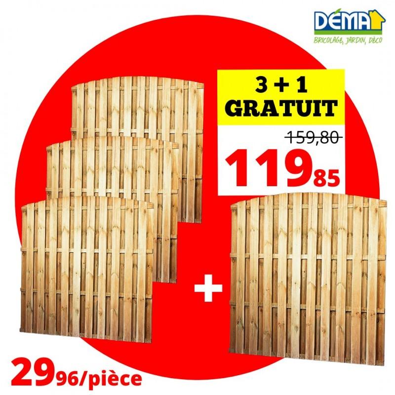 dema Ecran en bois arqué BEFFE 3+1 GRATUIT