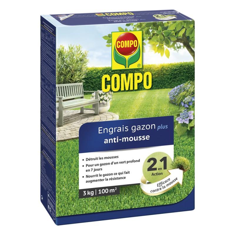 dema Engrais gazon + anti-mousse Compo