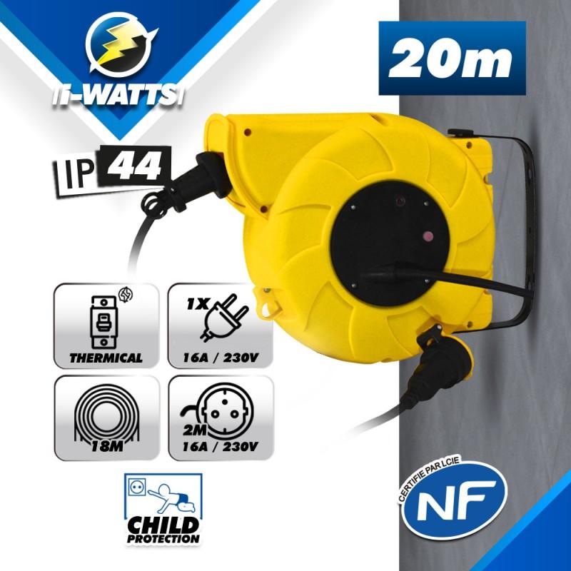 Dema Enrouleur électrique Mural I-WATTS 18 Mètres