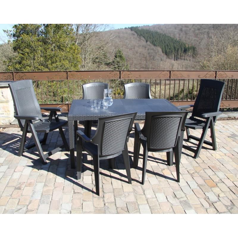 Dema Ensemble MILANO 2 Résine Anthracite