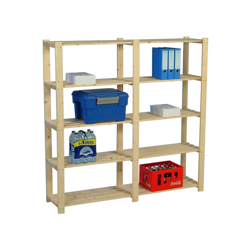Dema Etagère Bois 5 Tablettes 175x175x40cm