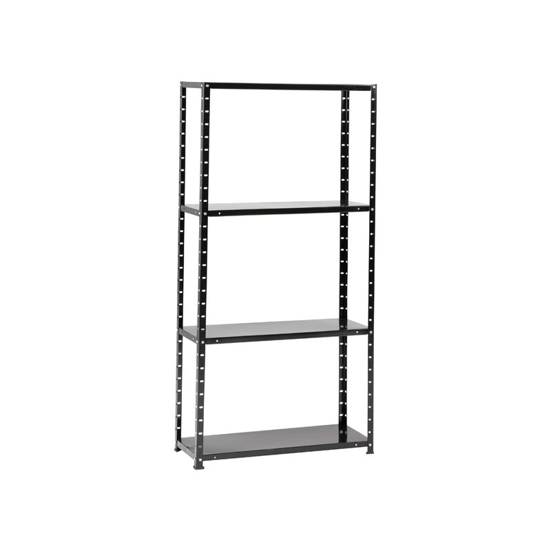 dema Étagère métal 4 tabl. 150x75x30cm noir