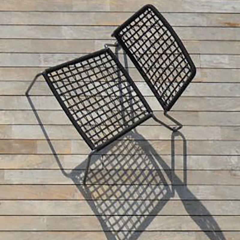 dema Fauteuil bas Wicker noir