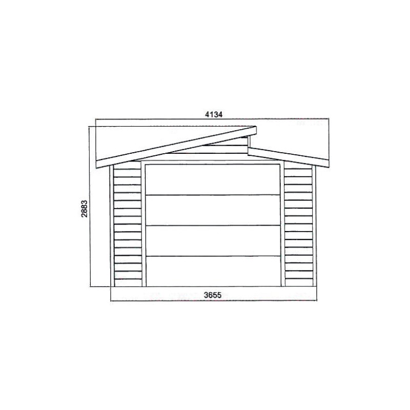 Dema Garage En Bois TORINO Avec Porte Sectionnelle