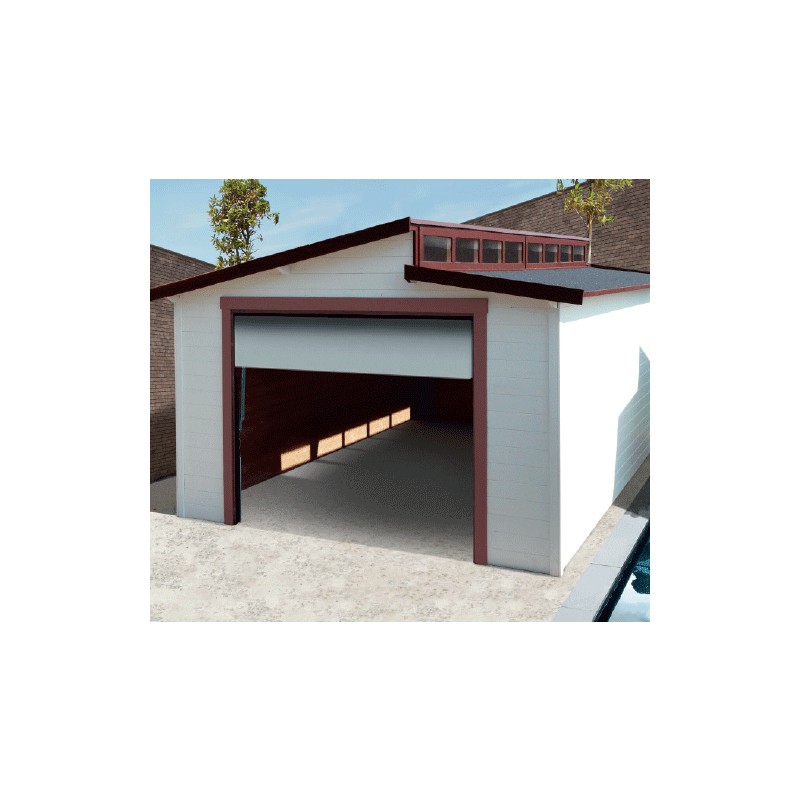 dema Garage en bois TORINO avec porte sectionnelle