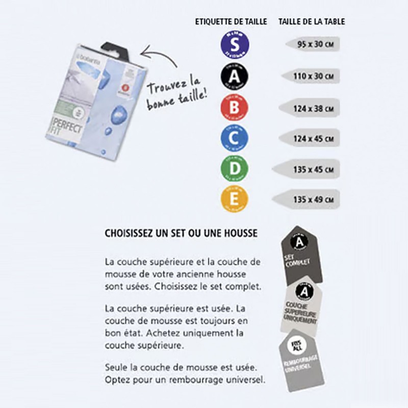 Dema Housse BRABANTIA B Avec Sous-couche